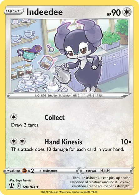 Indeedee, Pokémon card BST 120 — Battle Styles set