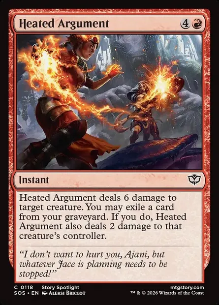 Heated Argument, Magic card SOS 118 — Secrets of Strixhaven set