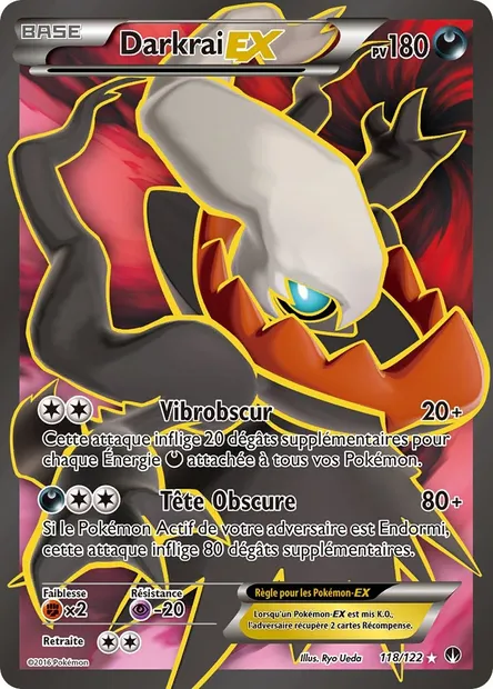 Darkrai EX, carte Pokémon BKP 118 — extension Rupture Turbo