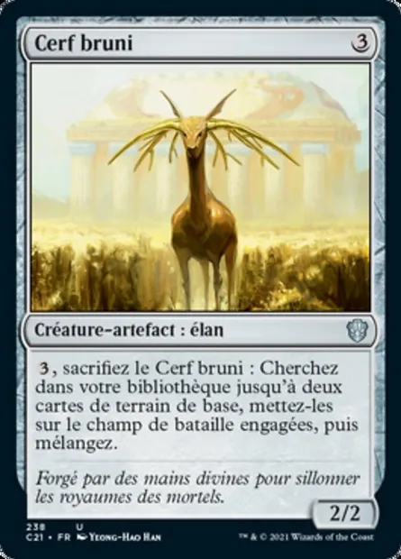 Cerf bruni, carte Magic C21 238 — extension Commander 2021