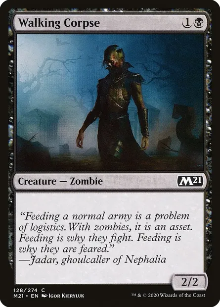 Walking Corpse, Magic card M21 128 — Core Set 2021 set