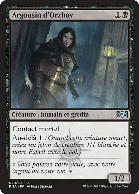 Argousin d'Orzhov, carte Magic RNA 79 — extension L'allégeance de Ravnica