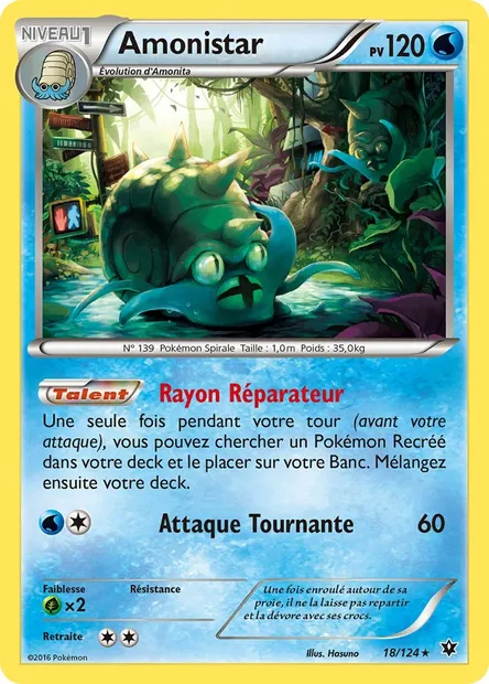 Amonistar, carte Pokémon FCO 18 — extension Impact des Destins