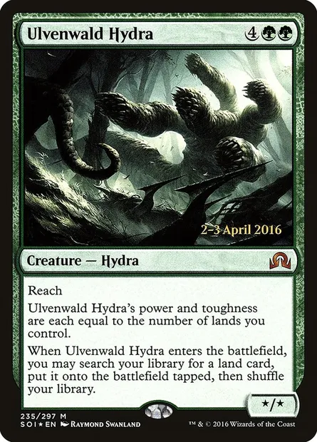 Ulvenwald Hydra, Magic card PSOI 235s — Shadows over Innistrad Promos set