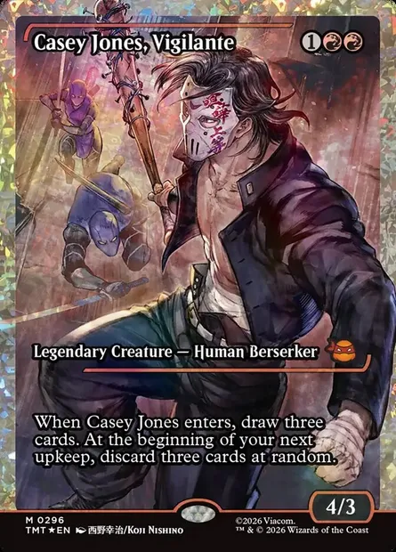 Casey Jones, Vigilante, Magic card TMT 296 — Teenage Mutant Ninja Turtles set