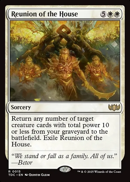 Reunion of the House, Magic card TDC 15 — Tarkir: Dragonstorm Commander set