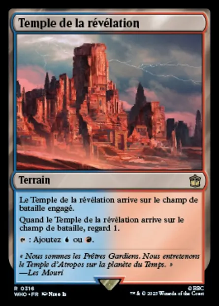 Temple de la révélation, carte Magic WHO 316 — extension Doctor Who