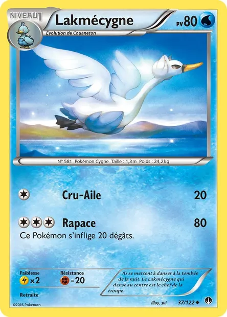 Lakmécygne, carte Pokémon BKP 37 — extension Rupture Turbo