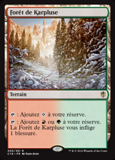 Forêt de Karpluse, carte Magic C16 305 — extension Commander 2016