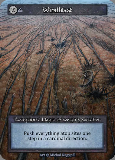 Windblast, carte Sorcery ALP 270 — extension Alpha