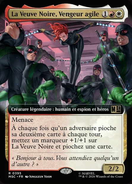 La Veuve Noire, Vengeur agile, carte Magic MSC 395 — extension Marvel Super Heroes Commander