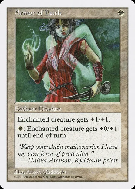Armor of Faith, Magic card 5ED 8 — Fifth Edition set