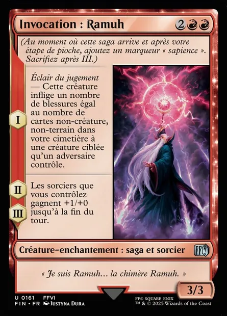 Invocation : Ramuh, carte Magic FIN 161 — extension Final Fantasy