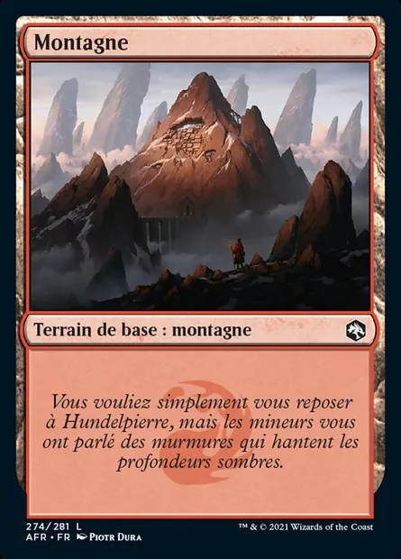 Montagne, carte Magic AFR 274 — extension Forgotten Realms: Aventures dans les Royaumes Oubliés