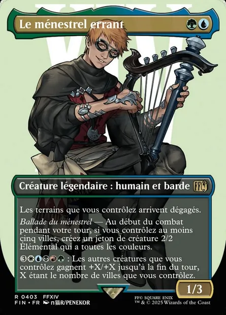 Le ménestrel errant, carte Magic FIN 403 — extension Final Fantasy