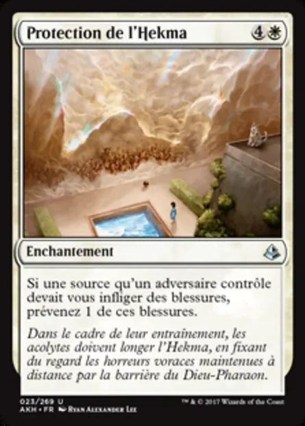 Protection de l'Hekma, carte Magic AKH 23 — extension Amonkhet