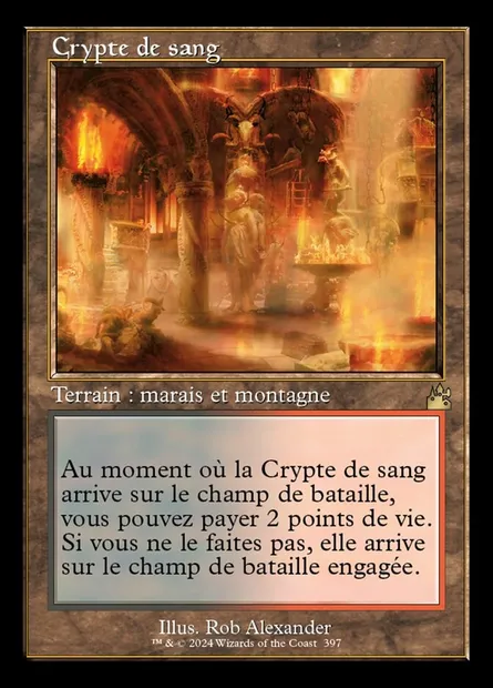 Crypte de sang, carte Magic RVR 397 — extension Ravnica Remastered