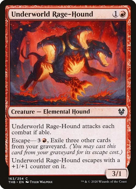 Underworld Rage-Hound, Magic card THB 163 — Theros Beyond Death set
