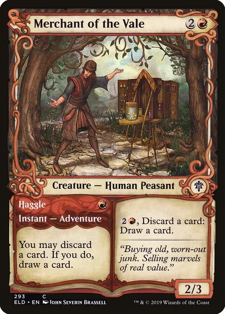 Marchand du val // Marchandage, carte Magic ELD 293 — extension Throne of Eldraine