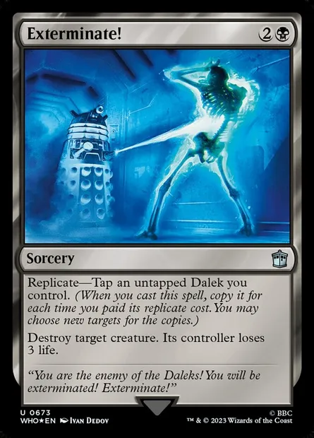 Exterminer !, carte Magic WHO 673 — extension Doctor Who