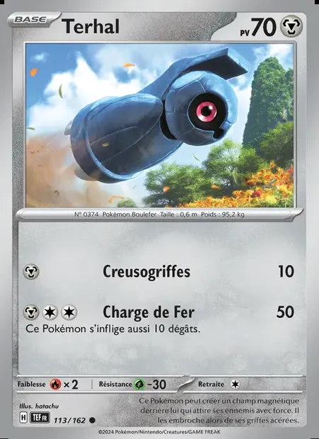 Terhal, carte Pokémon TEF 113 — extension Forces Temporelles