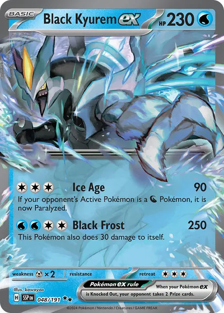 Black Kyurem ex, Pokémon card SSP 048 — Surging Sparks set
