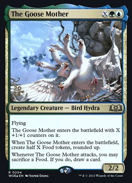 La mère l'oie, carte Magic PWOE 204s — extension Wilds of Eldraine Promos