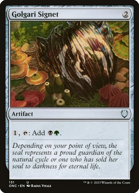 Golgari Signet, Magic card ONC 131 — Phyrexia: All Will Be One Commander set