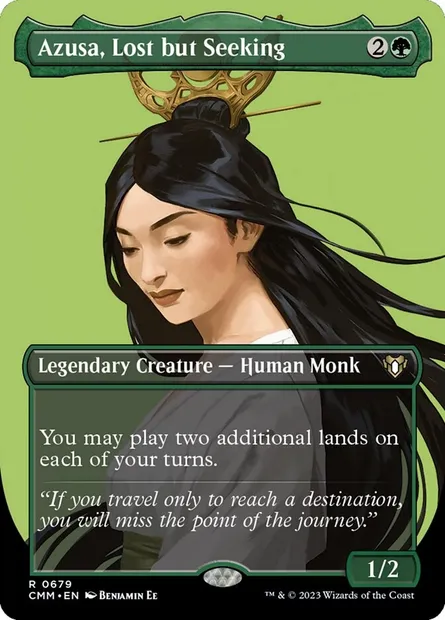 Azusa, Lost but Seeking, Magic card CMM 679 — Commander Masters set