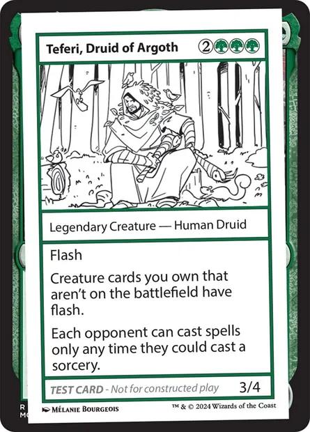 Teferi, Druid of Argoth, carte Magic MB2 586 — extension Mystery Booster 2