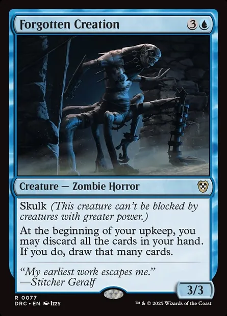Forgotten Creation, Magic card DRC 77 — Aetherdrift Commander set