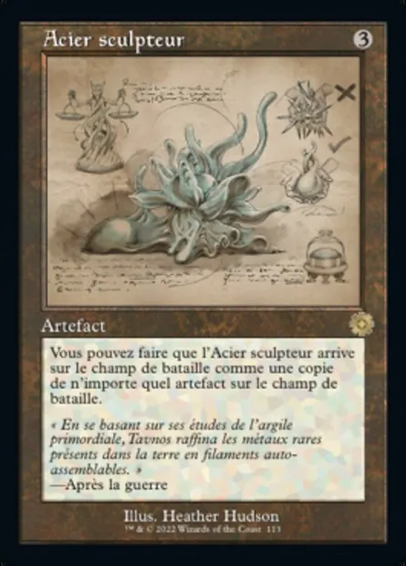 Acier sculpteur, carte Magic BRR 113 — extension The Brothers' War Retro Artifacts
