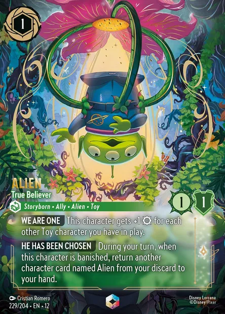 Alien - True Believer, Disney Lorcana card CH12-229 — Wilds Unknown set