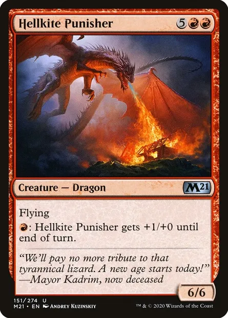 Hellkite Punisher, Magic card M21 151 — Core Set 2021 set