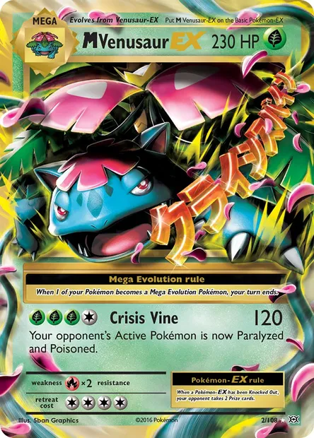 M Venusaur EX, Pokémon card EVO 2 — Evolutions set