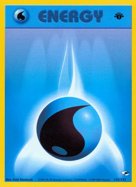 Énergie Eau, carte Pokémon GH 132 — extension Gym Heroes