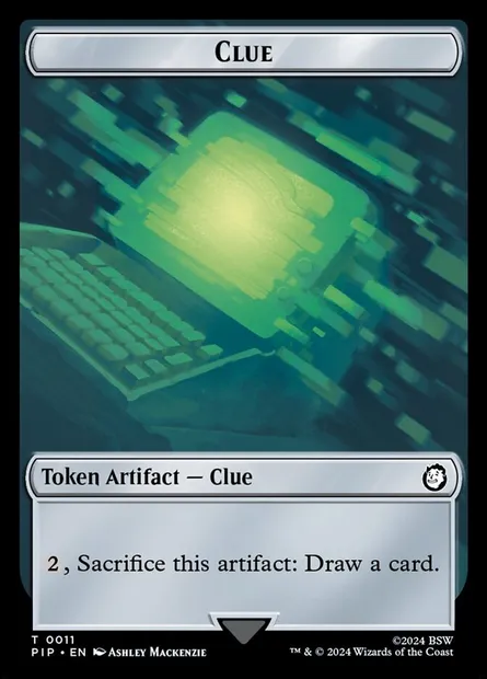 Clue, carte Magic TPIP 11 — extension Fallout Tokens
