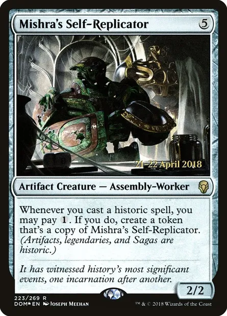 Mishra's Self-Replicator, Magic card PDOM 223s — Dominaria Promos set