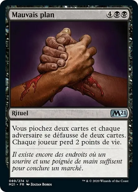 Mauvais plan, carte Magic M21 89 — extension Core Set 2021