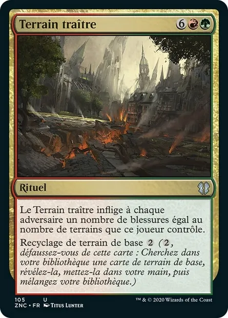 Terrain traître, carte Magic ZNC 105 — extension Zendikar Rising Commander