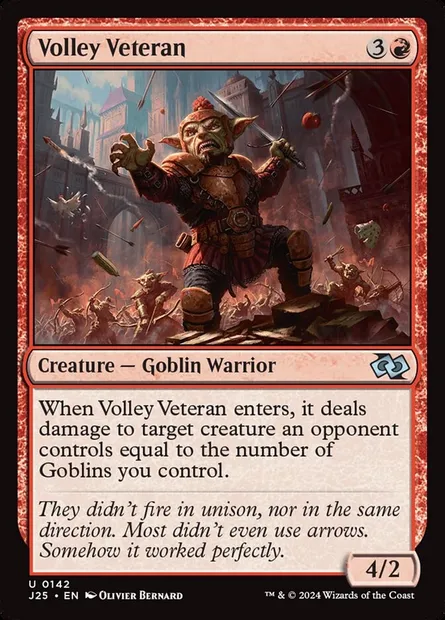 Volley Veteran, Magic card J25 142 — Foundations Jumpstart set
