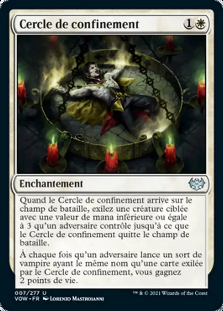 Cercle de confinement, carte Magic VOW 7 — extension Innistrad : noce écarlate