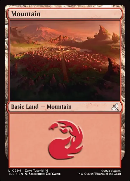 Montagne, carte Magic TLE 294 — extension Avatar: The Last Airbender Eternal