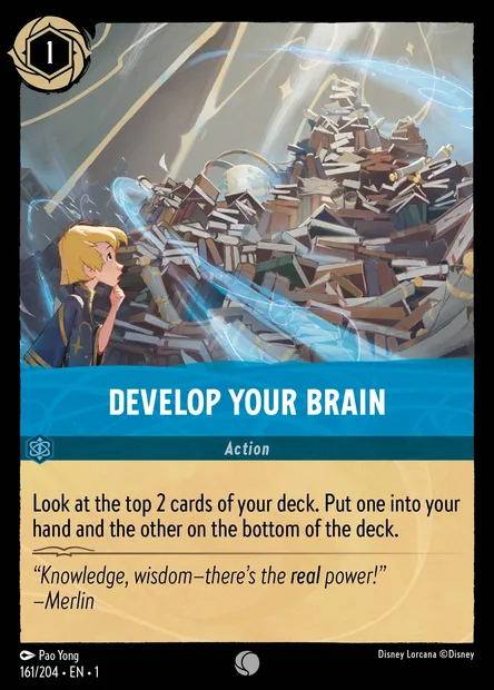 Develop Your Brain, Disney Lorcana card CH1-161 — The First Chapter set