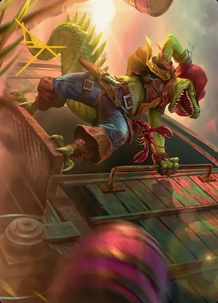 Leatherhead, Iron Gator // Leatherhead, Iron Gator, carte Magic ATMT 43 — extension Teenage Mutant Ninja Turtles Art Series
