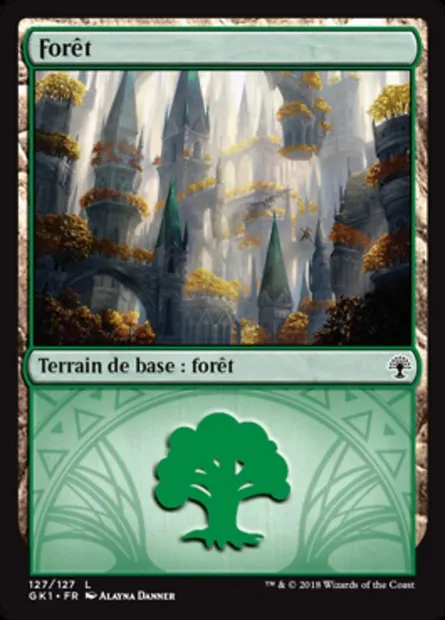 Forêt, carte Magic GK1 127 — extension GRN Guild Kit