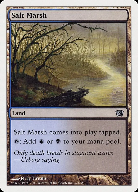 Salt Marsh, Magic card 8ED 325 — Eighth Edition set