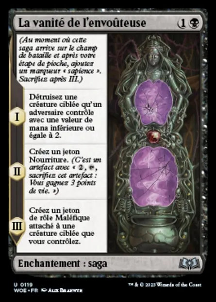 La vanité de l'envoûteuse, carte Magic WOE 119 — extension Wilds of Eldraine