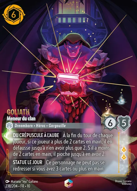 Goliath - Meneur du clan, carte Disney Lorcana CH10-238 — extension Lueurs dans les Profondeurs