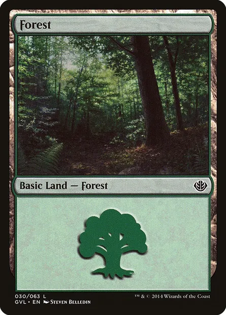 Forest, Magic card GVL 30 — Duel Decks Anthology: Garruk vs. Liliana set